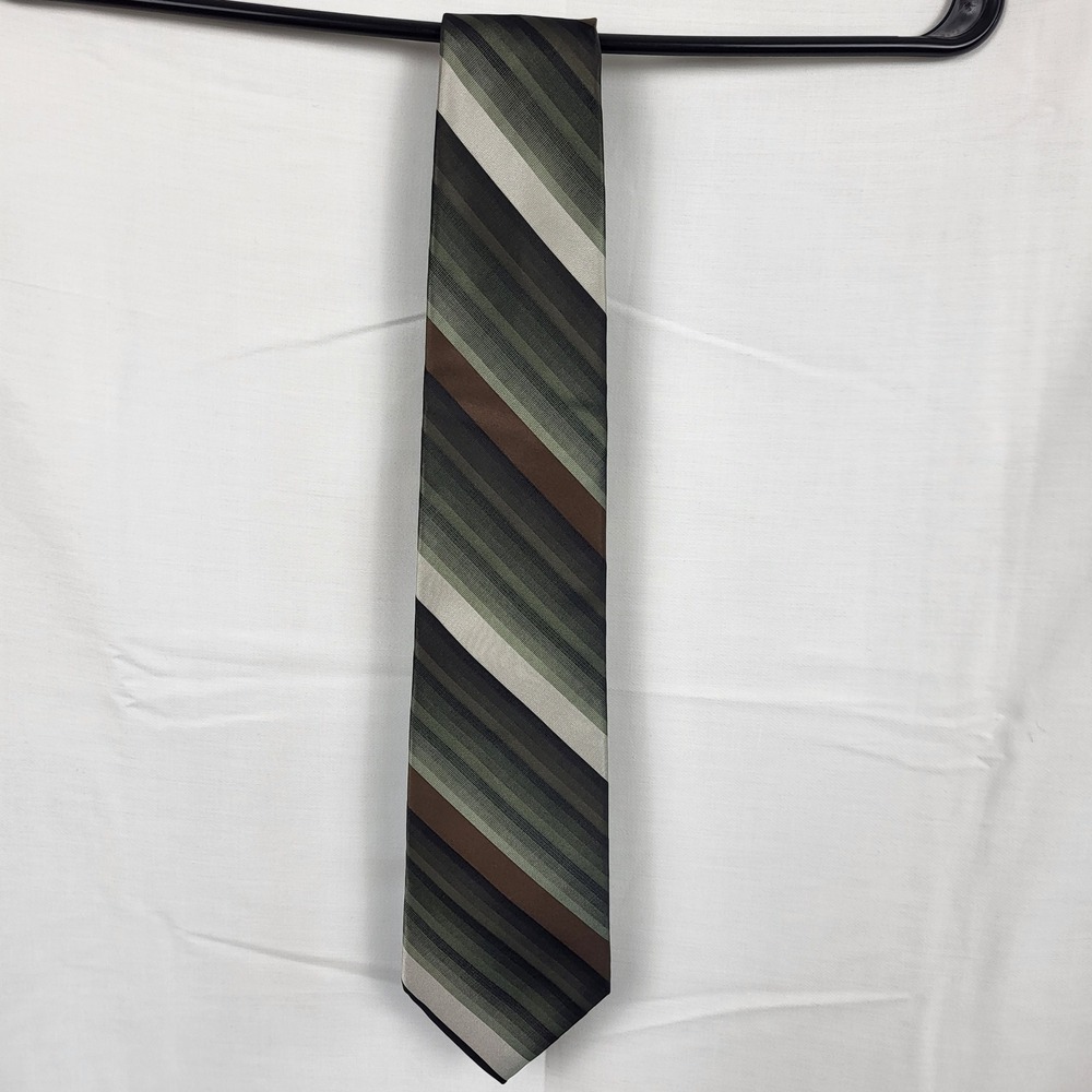 Mens Silk Tie Bundle Covington Bijoux Terner‎ Striped Green Grey Burgundy 3pc